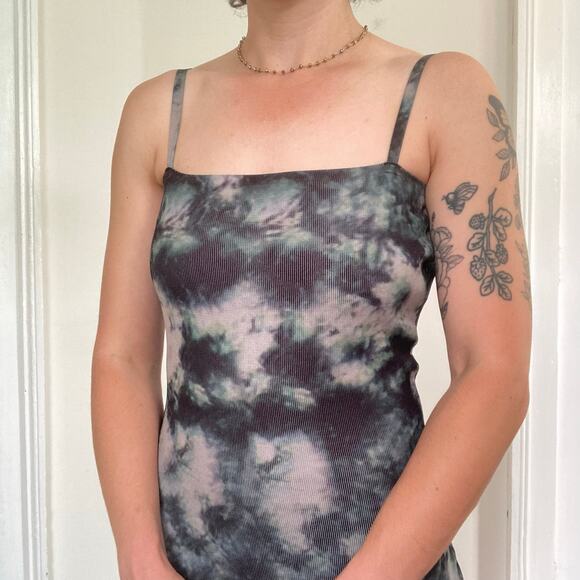 Zara Gray Tie Dye Bodycon Midi Dress - Picture 3 of 6